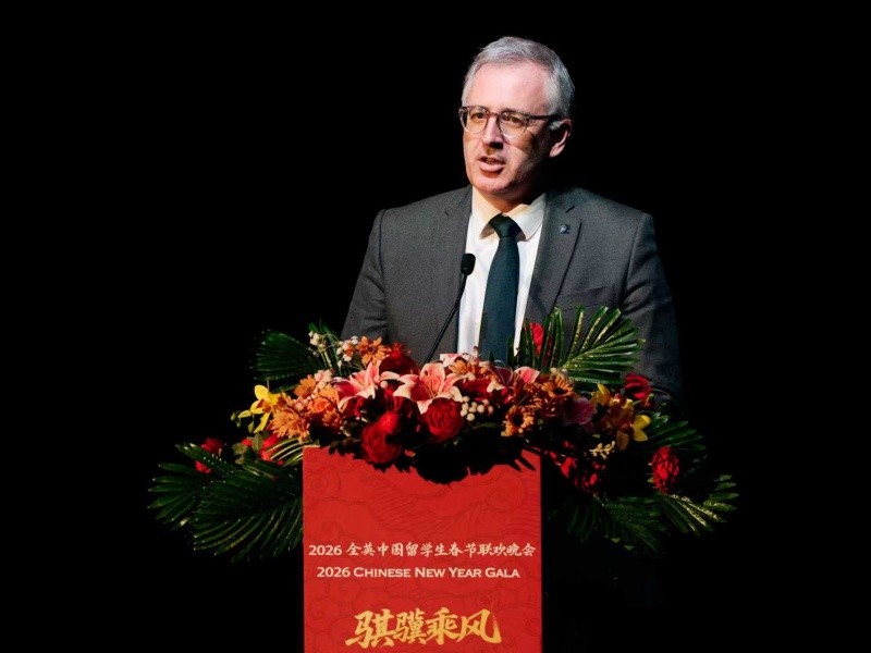 伦敦商学院院长古里耶夫发表致辞。杨浩鹏摄